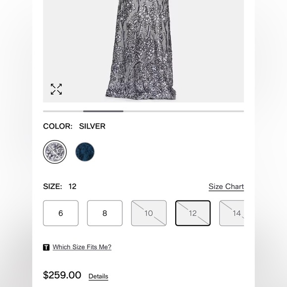 NWOT - Alex Evenings - evening gown, size 12 - Picture 5 of 13